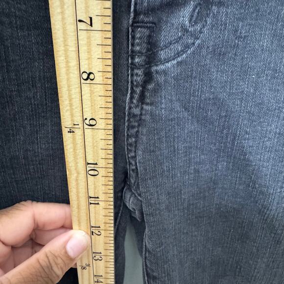 Madewell Women’s 25 Cali Demi Boot Jeans Black Button Fly High Rise Stretch - Picture 9 of 13